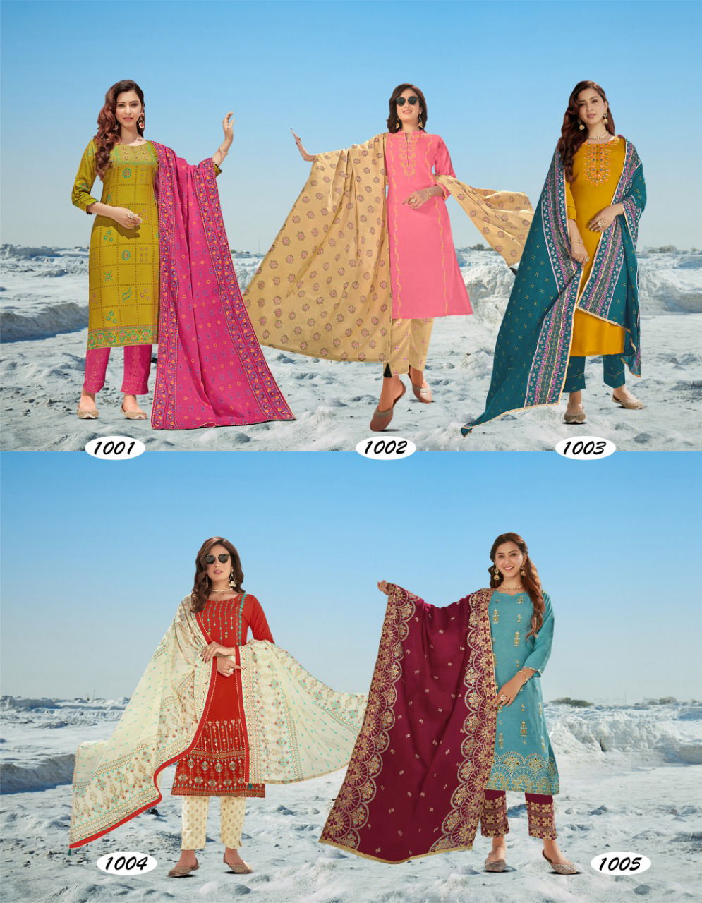Dupatta House 1 Latest Fancy Designer Ethnic Wear Heavy rayon Embroidery Work Ready Made Salwar Suit Collection
